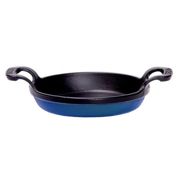 SÜREL DÖKÜM 22 CM YUVARLAK DÜZ SAHAN PARLAK KOYU MAVİ ürün görseli 1