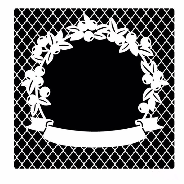 HOME DECOR MİNİ STENCIL HDM-195 25X25 ürün görseli 1