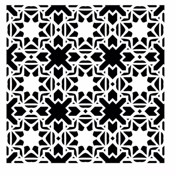 HOME DECOR MİNİ STENCIL HDM-194 25X25 ürün görseli 1