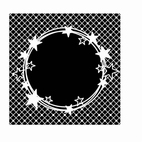 HOME DECOR MİNİ STENCIL HDM-191 25X25 ürün görseli 1