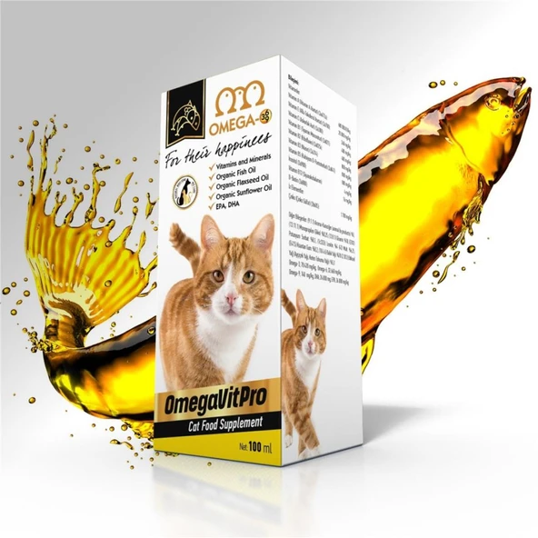 Omega Vitpro Kedi Multivitamin Somon Balık Yağı 100 Ml ürün görseli 1
