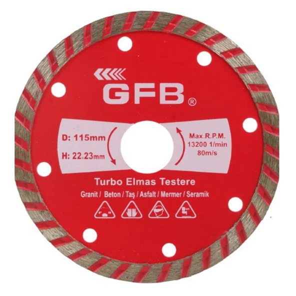 230mm TURBO ELMAS MERMER-GRANİT KESİCİ ürün görseli 1