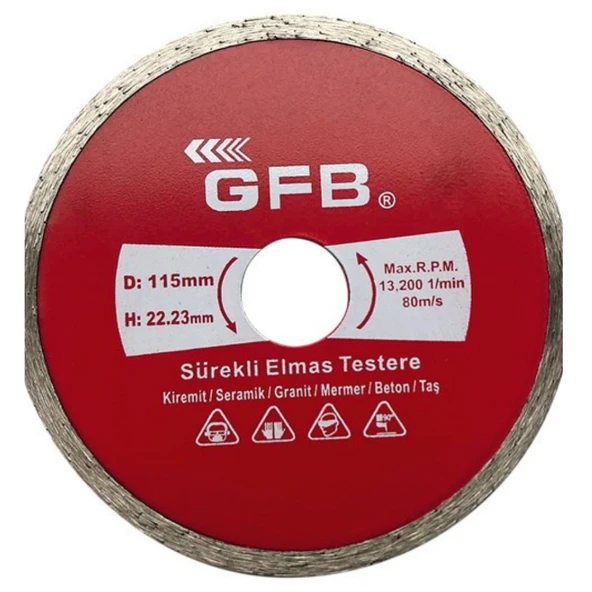 230mm SÜREKLİ TURBO ELMAS MERMER-GRANİT KESİCİ ürün görseli 1