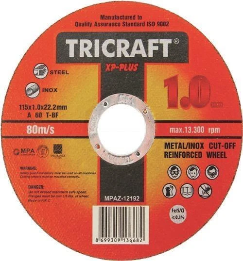 TRICRAFT 3301 115*1.0*22 MM İNOX KESİCİ TAŞ (10 Adet) ürün görseli 1