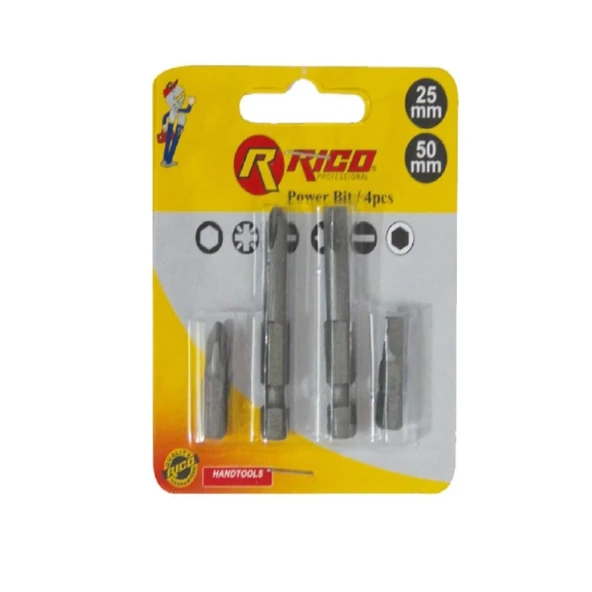 Ri̇co 4 Adet Bits Uç Seti 25mm - 50mm ürün görseli 1