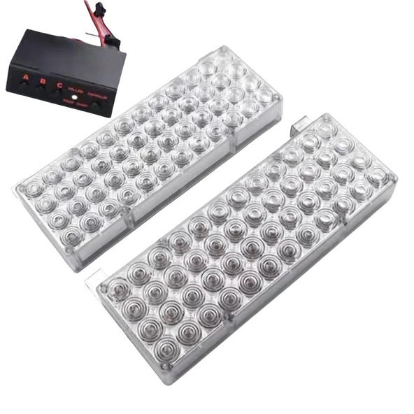 Flaşlı ikaz lambası 96 led kırmızı kırmızı / LAPA19-4 ürün görseli 1