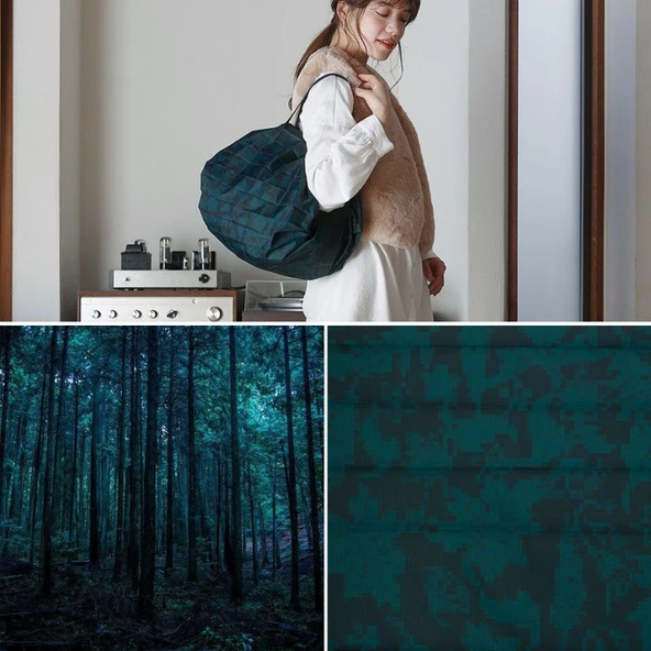 Shupatto Compact Bag - M - Deep Forest - Resim 8