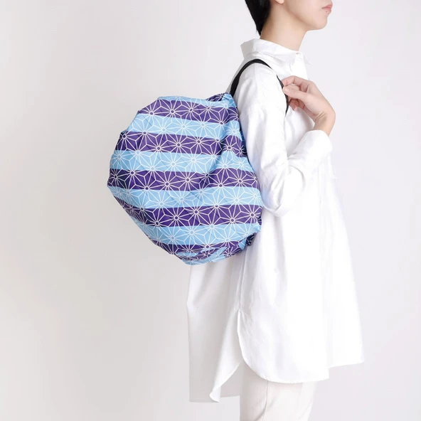 Shupatto Compact Bag - M - Asanoha - Resim 8