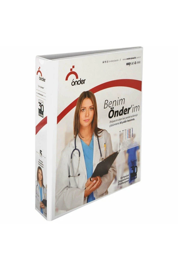 Önder Sunum Klasörü 2 Halkalı 90 MM A4 Beyaz 2009-5 ürün görseli 1