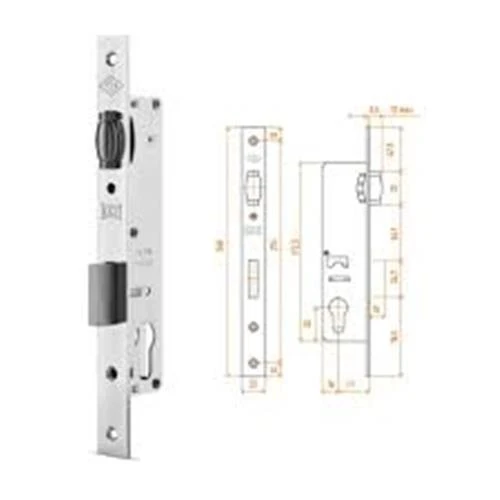KALE 155/20 MM SİLİNDİRLİ KİLİT MAKARALI DAR TİP NİKEL 15520000002 ürün görseli 1