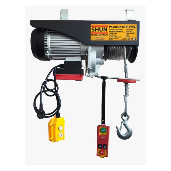 SHUN 250-500 UZAKTAN KUMANDALI MİNİ VİNÇ 1150 W ürün görseli 1
