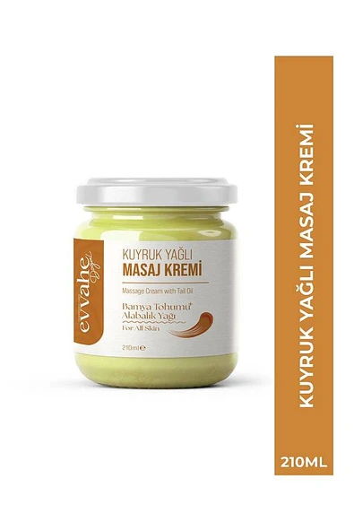 Evvahe Doğal kuyruk Yağlı Masaj Kremi 210ml ürün görseli 1