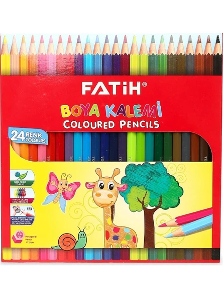 Fatih Kuru Boya Kalemi  Tam Boy 24 Renk ürün görseli 1