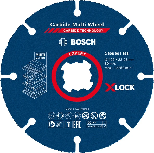 Bosch EXPERT Carbide Multi Wheel Kesici Disk 125mm ürün görseli 1