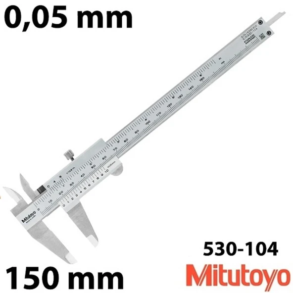 MITUTOYO 0-150mm/0.05mm VERNİYERLİ MEKANİK KUMPAS ürün görseli 1