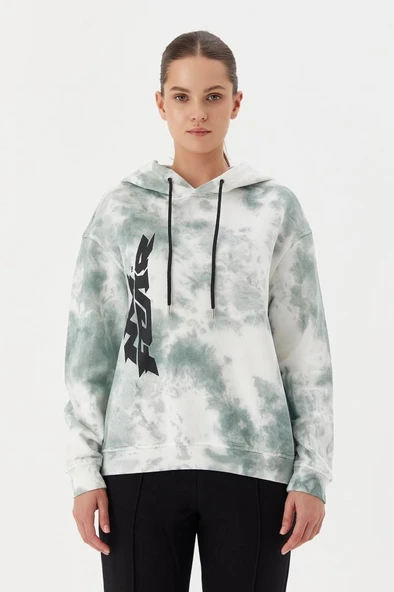 No Fear Kadın Sweatshirt Crop Batik Yeşil 72532 ürün görseli 1