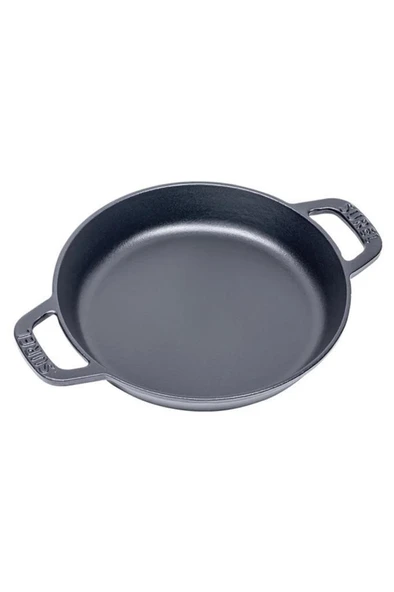 SÜREL DÖKÜM 18 CM YUVARLAK DÜZ SAHAN MAT SİYAH ürün görseli 1
