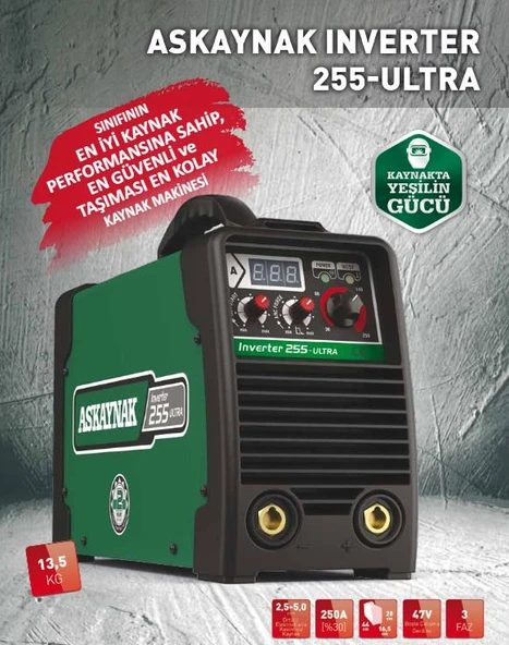 Askaynak Inverter 255 Ultra Kaynak Makinesi ürün görseli 1