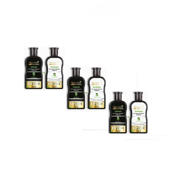 Saç Siyahlaştırıcı Şampuan Saç Rengi Yenileyici Şampuan Unisex 3Adet, Naturaline ürün görseli 1
