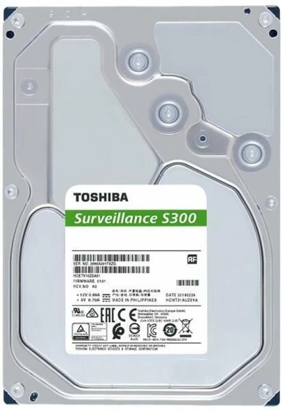Toshiba 6TB HDWT860UZSVA 3.5 S300 5400RPM 256MB SATA3 Güvenlik 7-24 Harddisk ürün görseli 1
