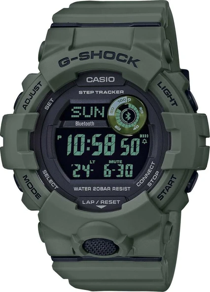 Casio GBD-800UC-3DR G-Shock Quartz Dijital Silikon Yeşil 20 ATM 49 mm Erkek Kol Saati ürün görseli 1