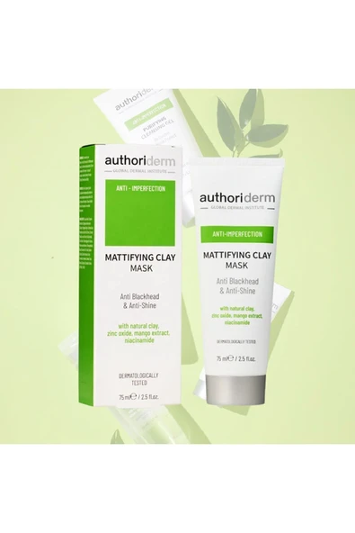 AUTHORİDERM YAĞLI VE KARMA CİLTLER İÇİN KİL MASKESİ 75 ML ürün görseli 1