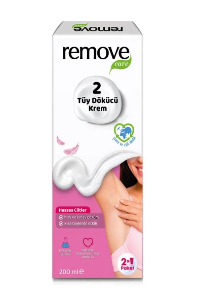 Remove Care Tüy Dökücü Krem Hassas Ciltler 2 X 100 Ml ürün görseli 1