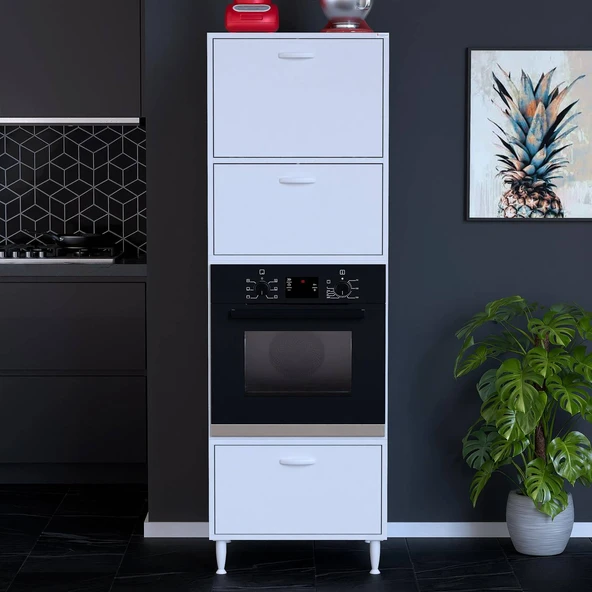 Modilayn QEN (60x186x56 cm) Boyutunda Ankastre Mutfak Kiler Dolabı - Geniş Hacimli ve Fonksiyonel ürün görseli 1
