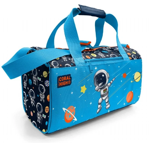 Coral High Erkek Çocuk Spor ve Seyahat Çantası - Lacivert Mavi Astronot Desenli - 27538 ürün görseli 1