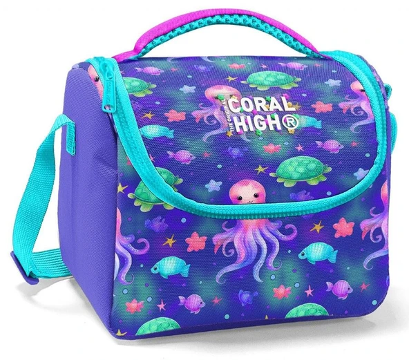 Coral High Beslenme Çantası 12783, Kız Çocuk, Lavanta Turkuaz Deniz Anası, Isı Yalıtımlı ürün görseli 1