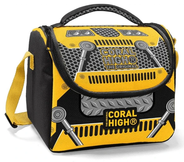 Coral High Erkek Çocuk İlkokul Beslenme Çantası, Siyah Sarı Robot, Isı Yalıtımlı ürün görseli 1