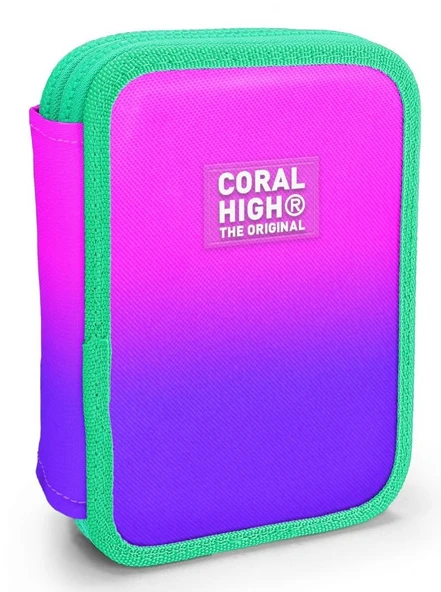 Coral High İki Katlı Organizer Kalemlik - Pembe Mor Gradyan, Kız Çocuk, Pembe Mor Gradyan ürün görseli 1