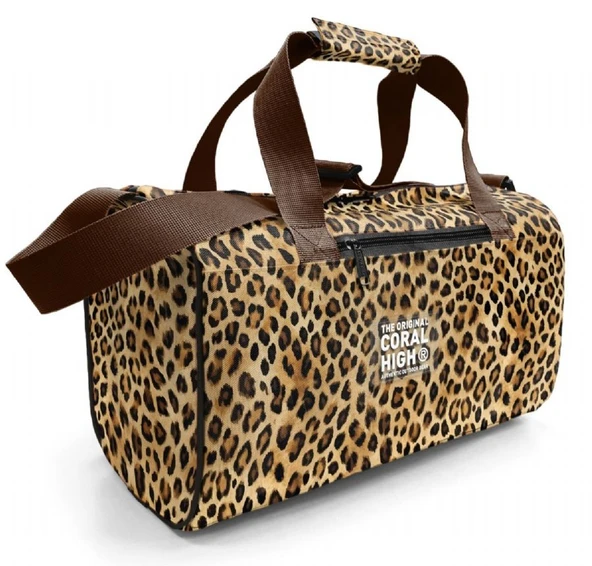 Coral High Kız Çocuk Spor ve Seyahat Çantası - Kahverengi Leopar Desenli - 27533 ürün görseli 1