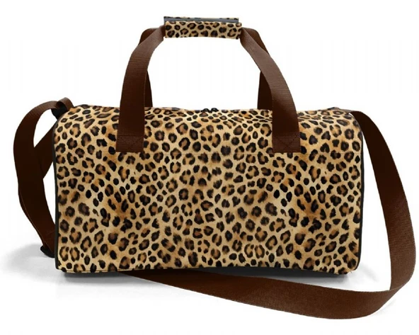 Coral High Kız Çocuk Spor ve Seyahat Çantası - Kahverengi Leopar Desenli - 27533 - Resim 2