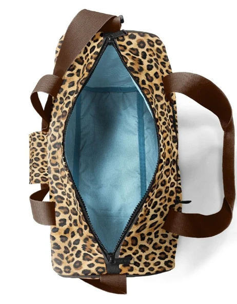 Coral High Kız Çocuk Spor ve Seyahat Çantası - Kahverengi Leopar Desenli - 27533 - Resim 3