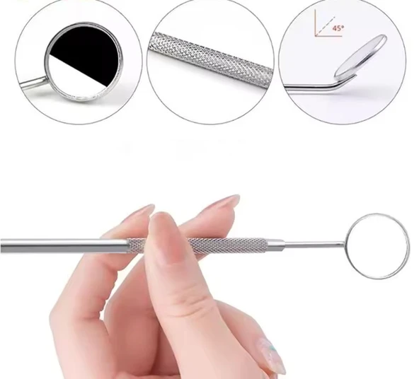 İpek Kirpik Kontrol Aynası Diş Kontrol Aynası Metal ürün görseli 1