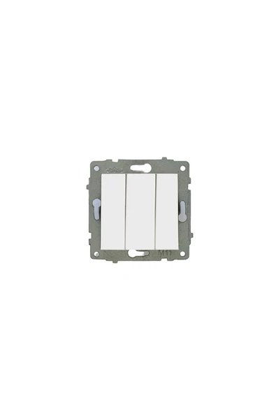 3 Adet Ovivo Grano Beyaz Üçlü Anahtar Çerçeve Hariçtir ürün görseli 1