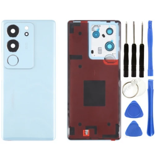Vivo V29 Uyumlu Arka Pil Kapağı Mavi + Tamir Seti ürün görseli 1