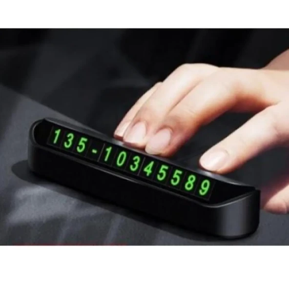 Mucit Home  Araç Parktel Park Numaratörü Ön Cam Için Oto Telefon Numara Kartı Telefon Numaralık Siyah ürün görseli 1
