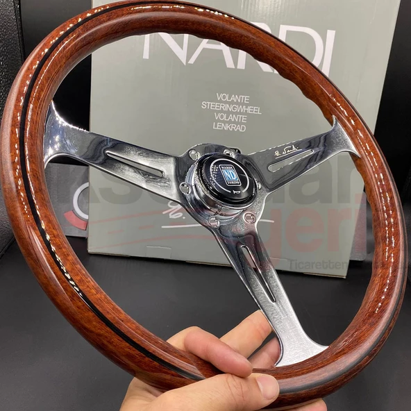 Nardi Ahşap Direksiyon 35cm-Çelik Gövde-Ojinal 1. Sınıf Premium Direksiyon ürün görseli 1