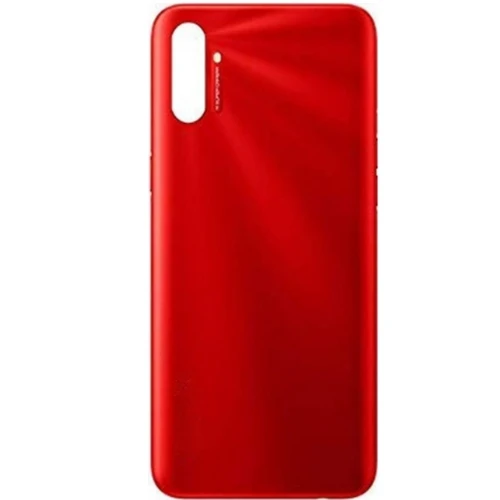 Realme C3 Uyumlu Full Kasa Arka Pil Kapağı Kırmızı ürün görseli 1