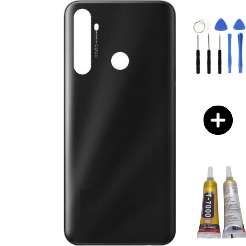 Realme C5İ Uyumlu Arka Pil Kapağı Siyah + Montaj Seti ürün görseli 1