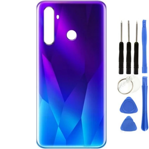 Realme 5 Pro Uyumlu Arka Pil Kapağı Mavi + Tamir Seti ürün görseli 1
