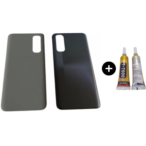 Realme 7 Uyumlu Arka Pil Kapağı Siyah + B7000 ürün görseli 1
