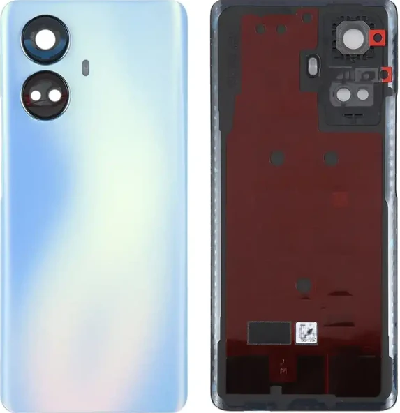 Realme 10 Pro Plus Uyumlu (Lensli) Arka Pil Kapağı Beyaz ürün görseli 1