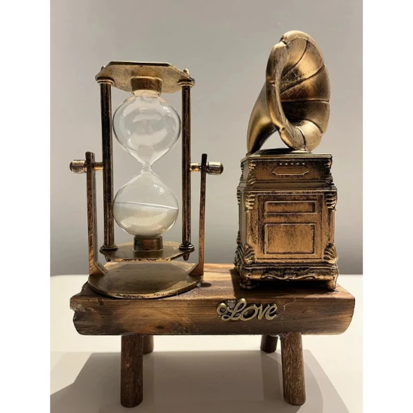 Gramofon Biblolu Kum Saati ürün görseli 1