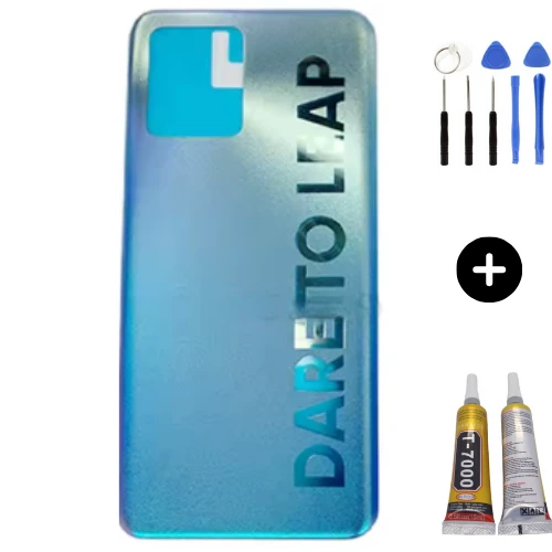 Realme 8 Pro Uyumlu Arka Pil Kapağı Mavi + Montaj Seti ürün görseli 1