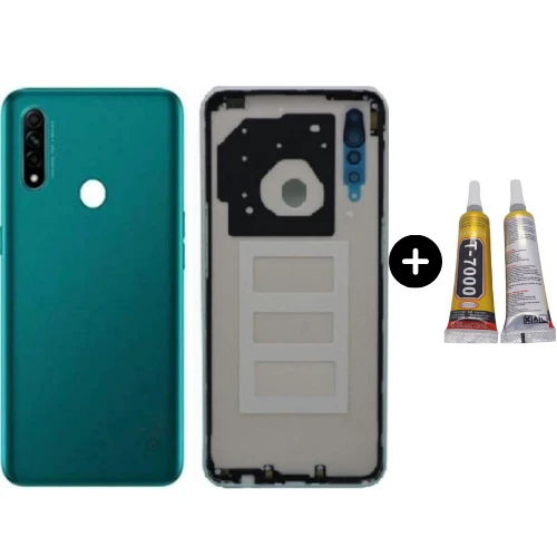 Oppo A31 Uyumlu (Lensli) Full Kasa Arka Kapak Yeşil + B7000 ürün görseli 1