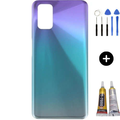 Oppo A92 Uyumlu Arka Pil Kapağı Mavi + Montaj Seti ürün görseli 1