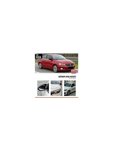 Fiat Egea 2015 ve Sonrası Uyumlu Parlak Siyah Batman Ayna Kapağı ürün görseli 1